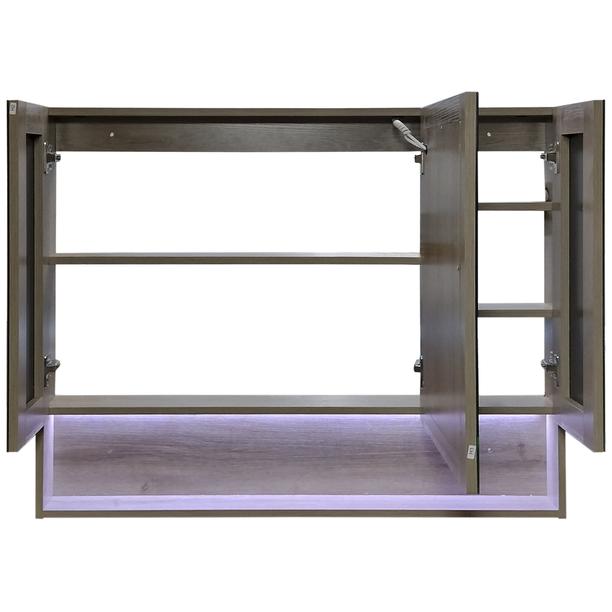BOTIQUÍN DOMSA BMEA RECTANGULAR GRIS PARDO LED BAÑO ESPEJO SPACE 100X13X80CM - 4