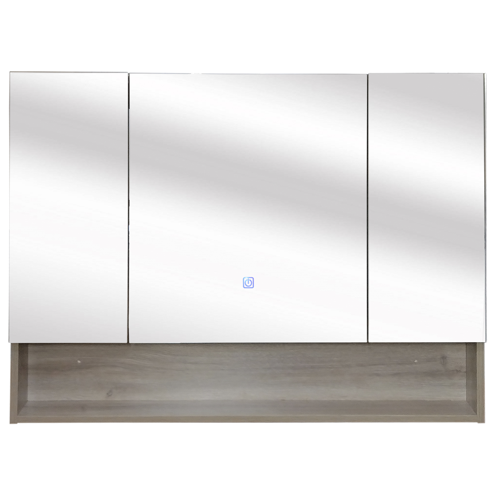 BOTIQUÍN DOMSA BMEA RECTANGULAR GRIS PARDO LED BAÑO ESPEJO SPACE 100X13X80CM - 5