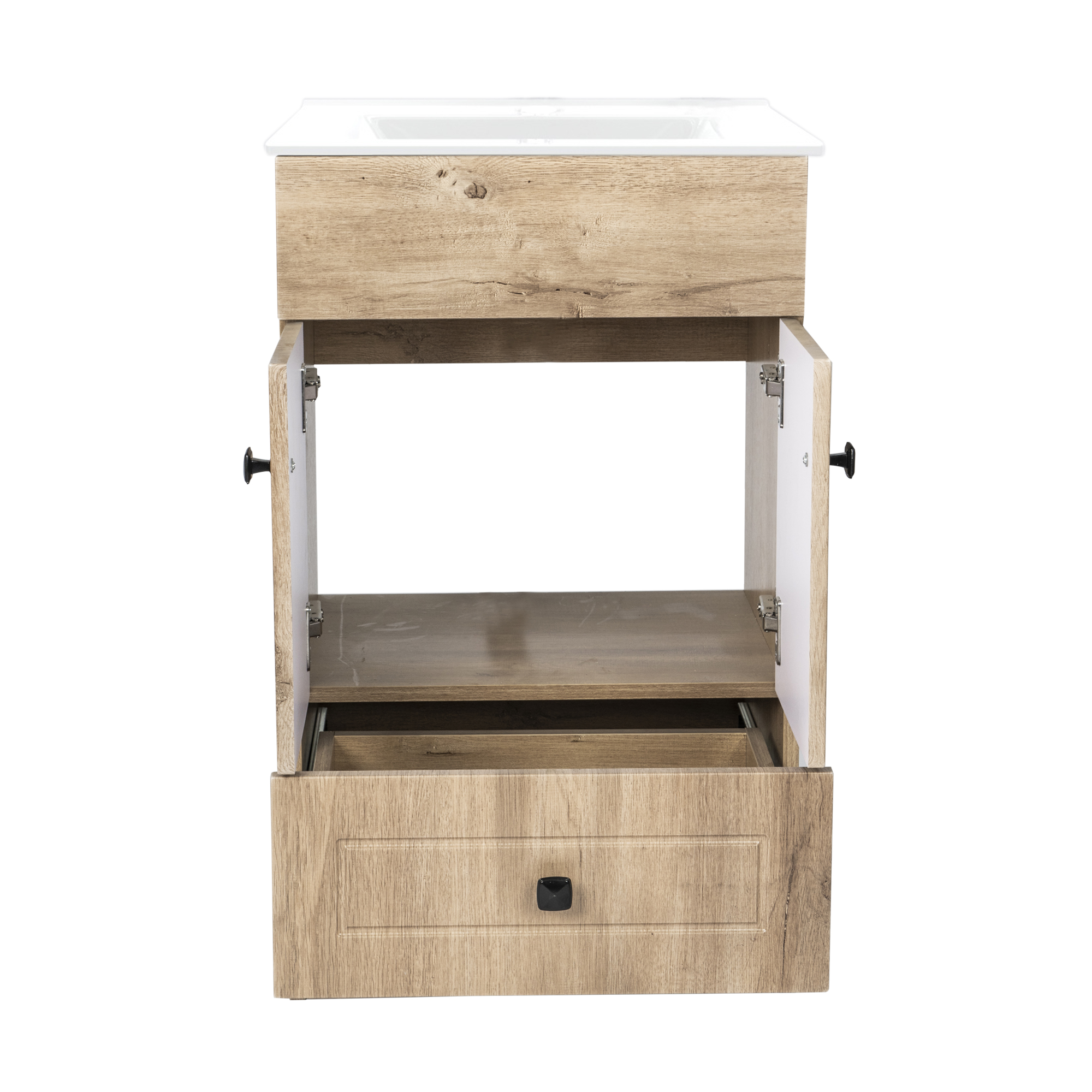 KIT MUEBLE VANITORIO DOMSA BLANCO B50PH-WOOD+50C / 50X80X40CM - 2