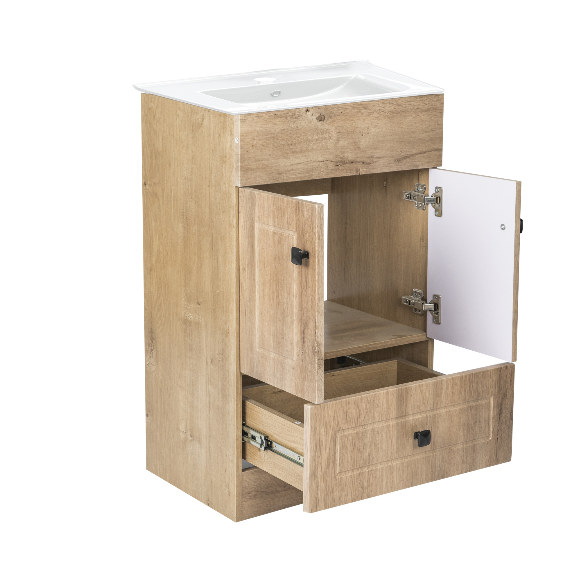 KIT MUEBLE VANITORIO DOMSA BLANCO B50PH-WOOD+50C / 50X80X40CM - 4