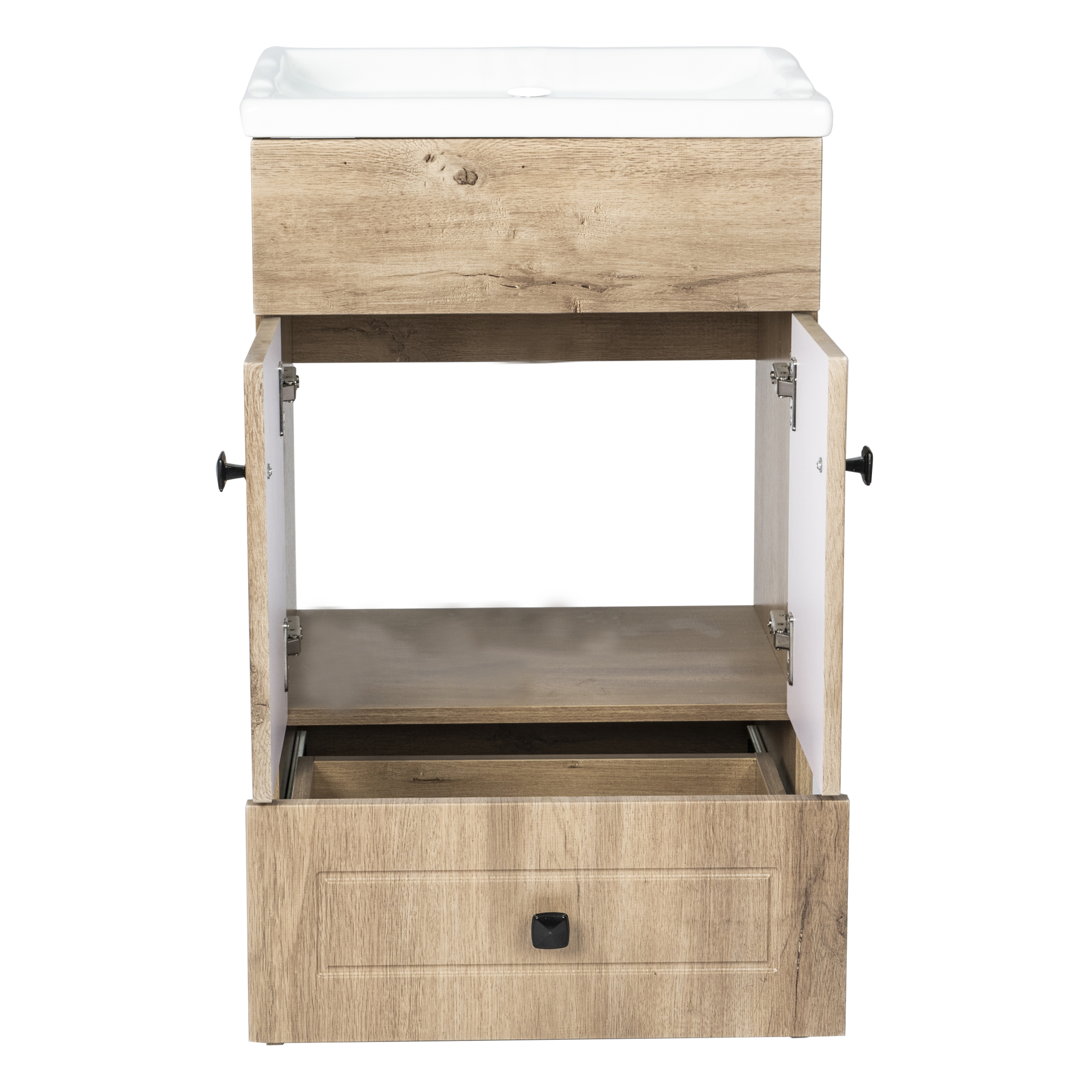 KIT MUEBLE VANITORIO DOMSA B50PH WOOD+F 50 50X80X40CM BLANCO - 3
