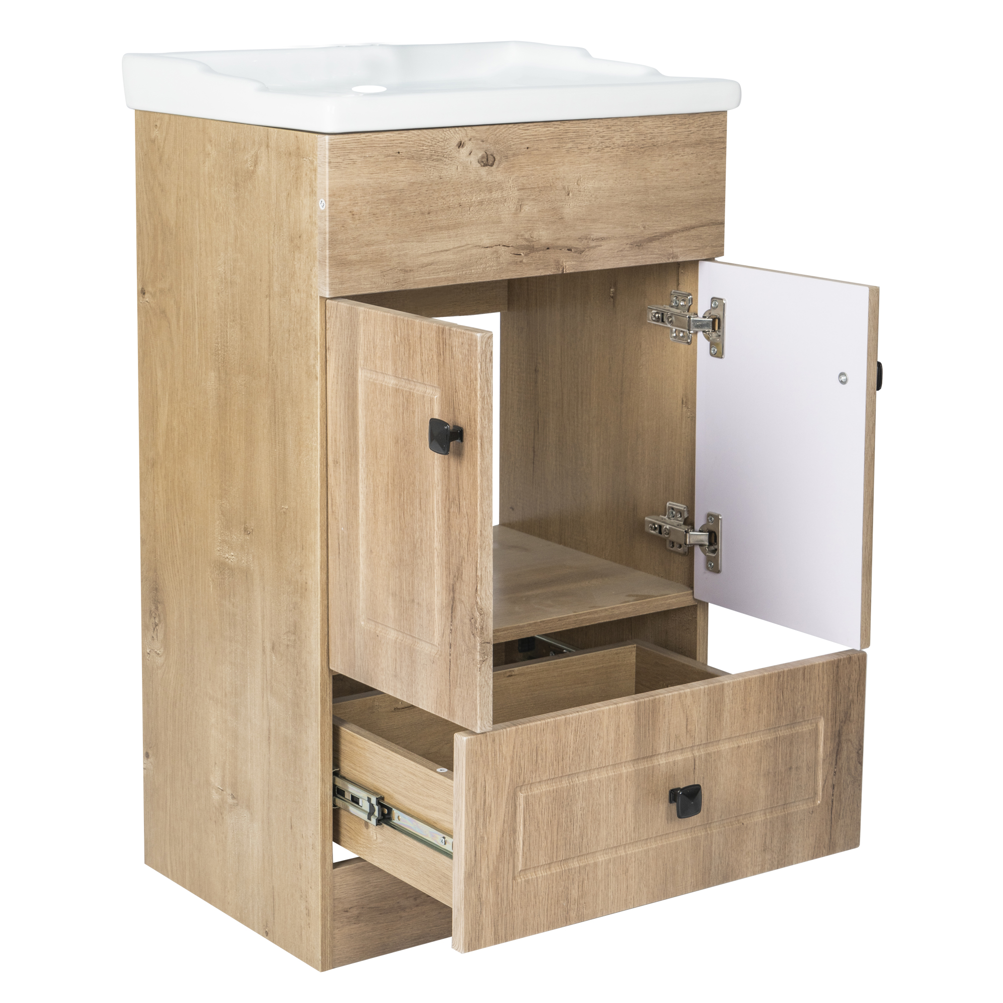 KIT MUEBLE VANITORIO DOMSA B50PH WOOD+F 50 50X80X40CM BLANCO - 5