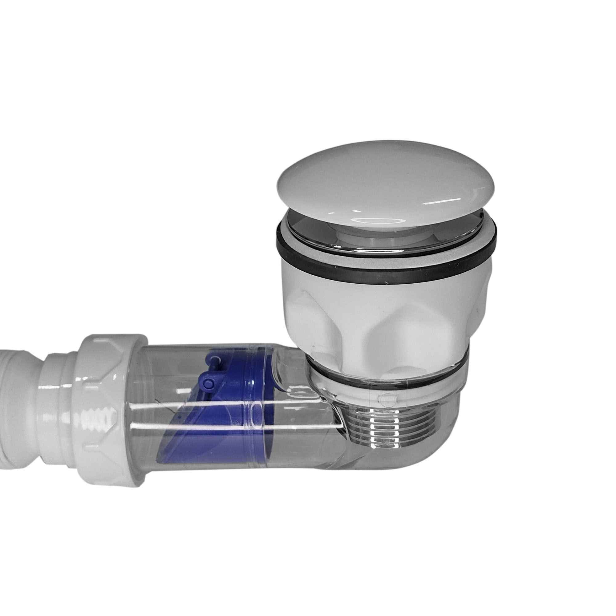 DESAGÜE DOMSA UNIVERSAL CON TUBO SIFÓN FLEXIBLE VANITORIO WY30 BLANCO - 3