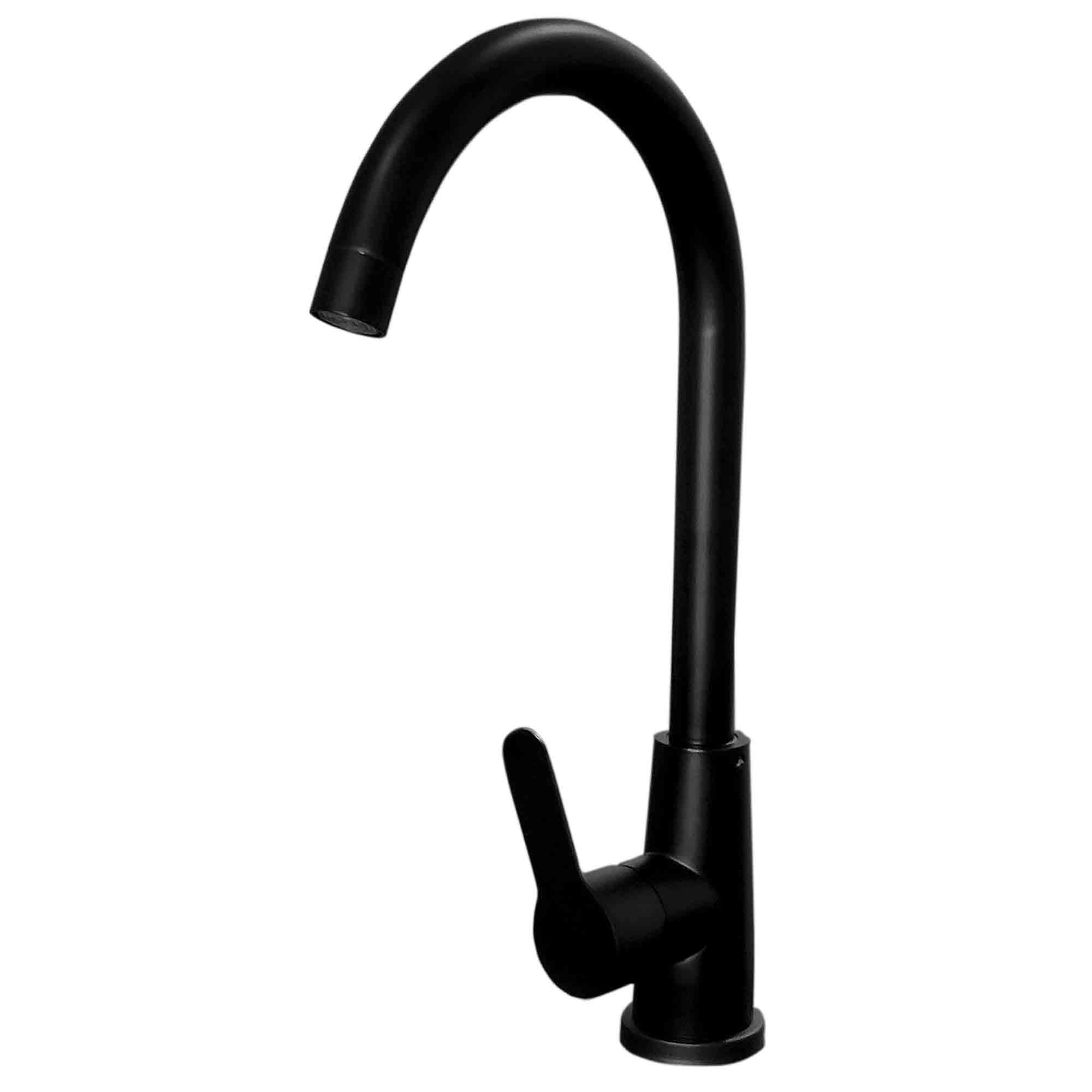 LLAVE MONOMANDO DOMSA SUS304 ACERO INOXIDABLE NEGRO - 2
