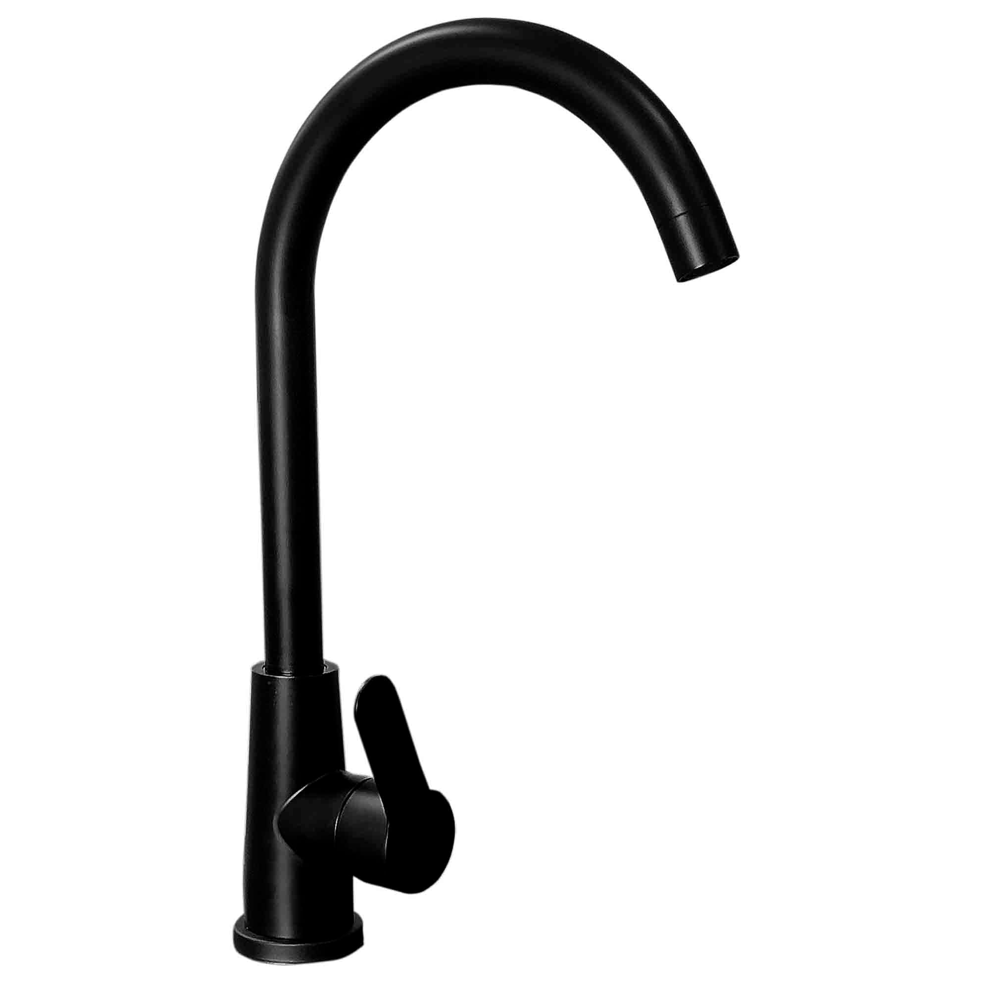 LLAVE MONOMANDO DOMSA SUS304 ACERO INOXIDABLE NEGRO - 3