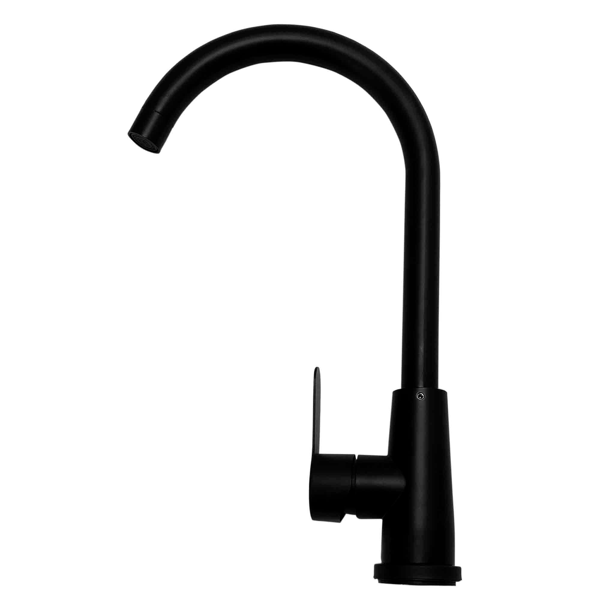LLAVE MONOMANDO DOMSA SUS304 ACERO INOXIDABLE NEGRO - 4