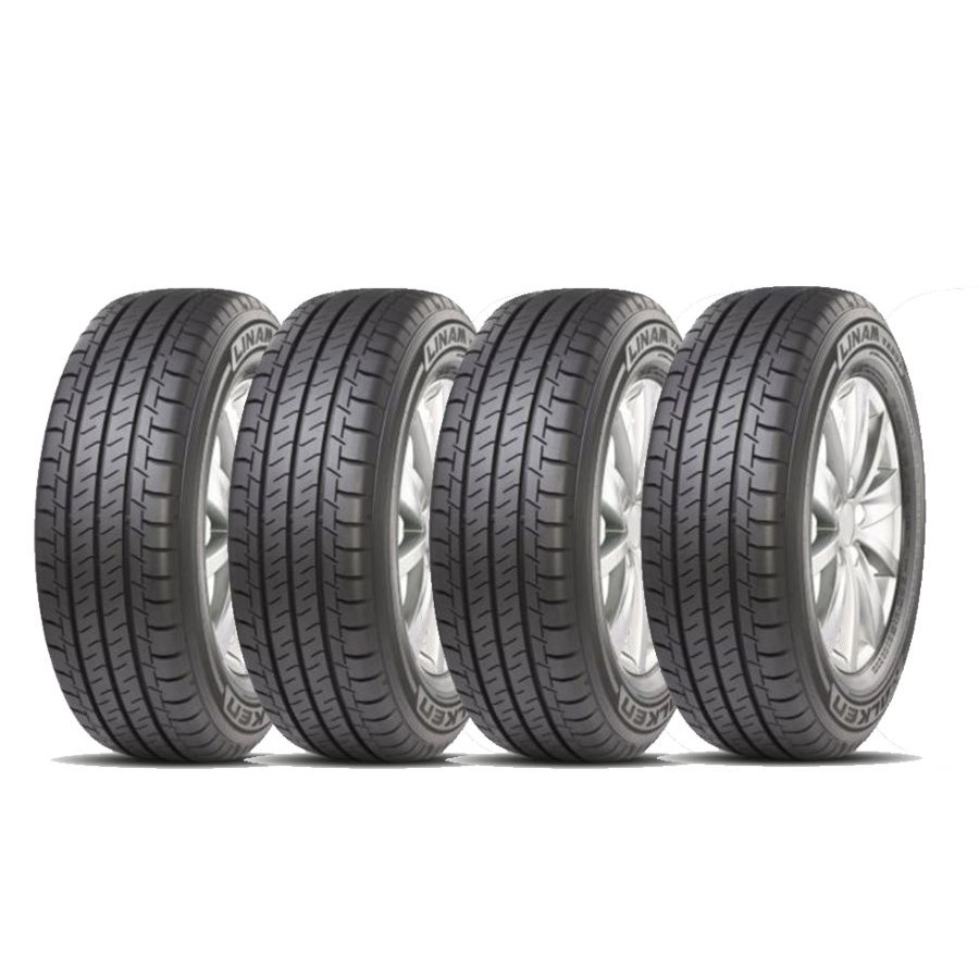 SET 4 NEUMATICOS FALKEN 195R15 106S LINAM-VAN01 LTR BLK THA - 1