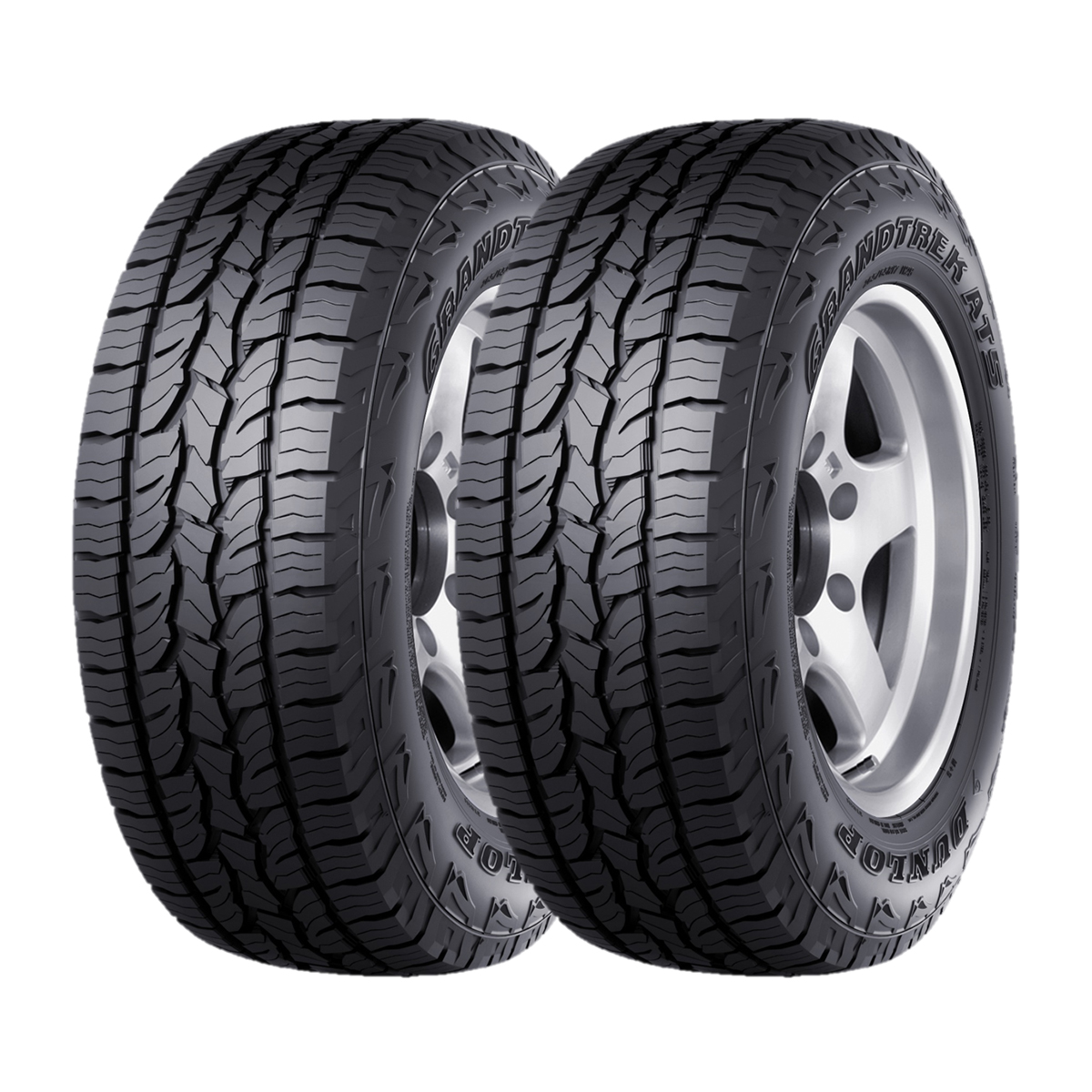 SET 2 NEUMATICOS DUNLOP 265/65R17 112S AT5 A/T TL BLK THA - 1