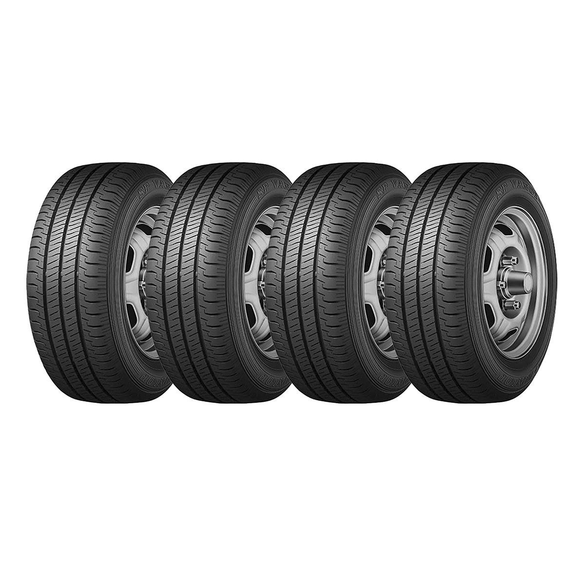 SET 4 NEUMATICOS DUNLOP 185R14 102R SPVAN01 LTR BLK THA - 1