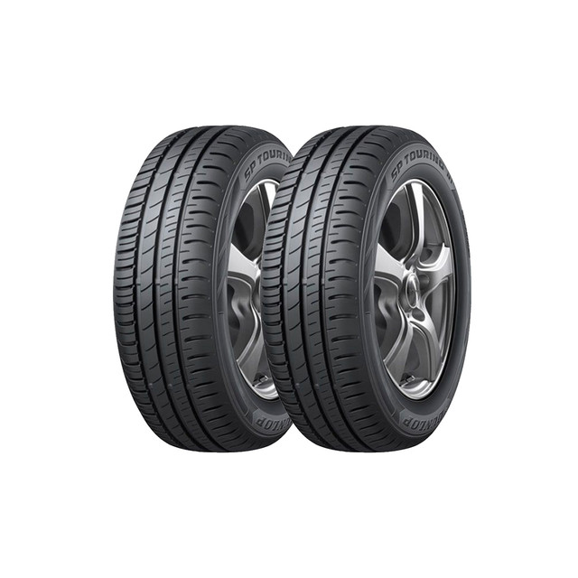 SET 2 NEUMATICOS 155/70R12 73T SP TOURING R1 DUNLOP H/T TL BLK IND - 1