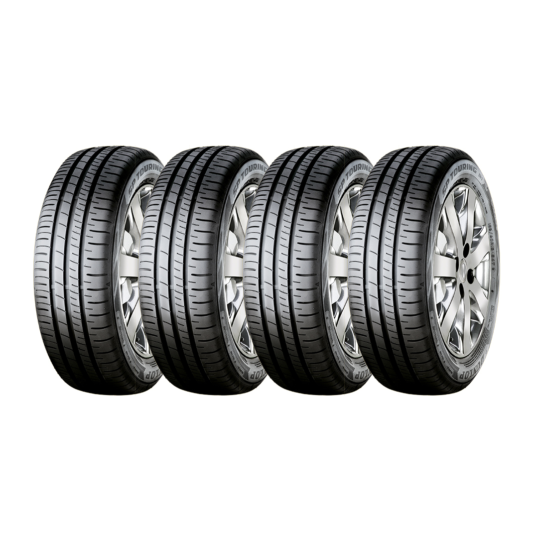 SET 4 NEUMATICOS 165/70R14 81H SP TOURING R1 DUNLOP H/T TL BLK THA - 1