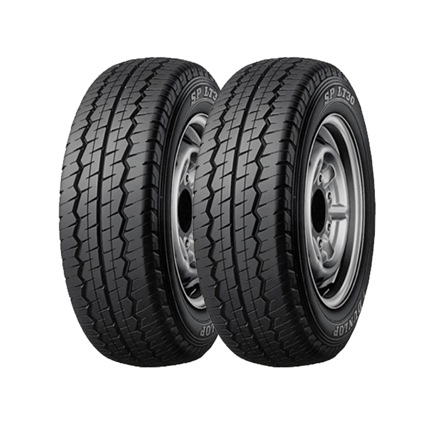 SET 2 NEUMATICOS DUNLOP 165R14 97/95S SPLT30 8PR LTR BLK IND - 1