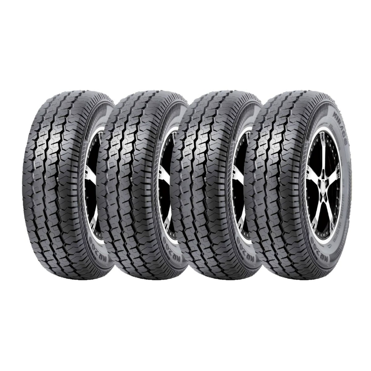 SET 4 NEUMATICOS 175R14 99/98R MR-200 MIRAGE 8PR LTR BLK CHN - 1
