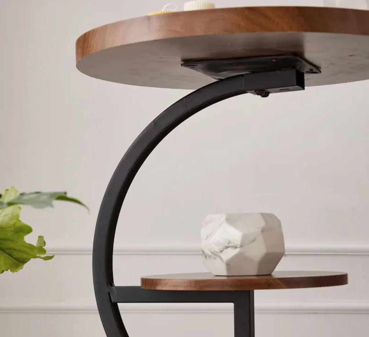 MESA LATERAL SORENTO 73940 MADERA 2 NIVELES METAL - 4