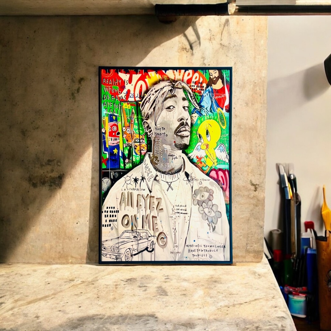 CUADRO MURAL VIDRIO TUPAC - 2