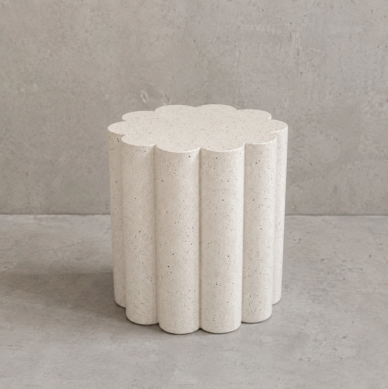 MESA LATERAL EFECTO PIEDRA PECAS - 2