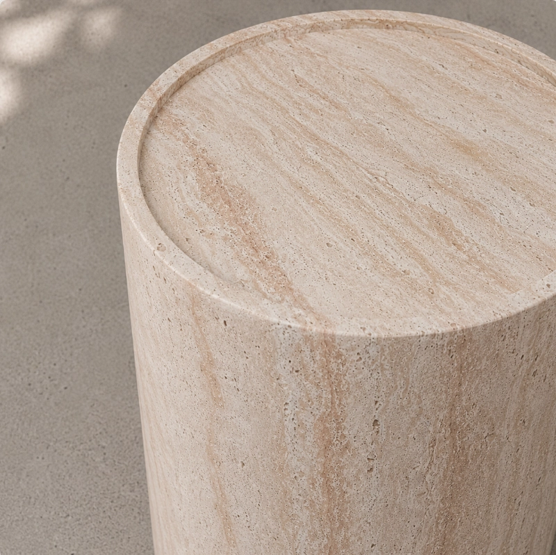 MESA LATERAL TUBULAR EFECTO TRAVERTINO - 3