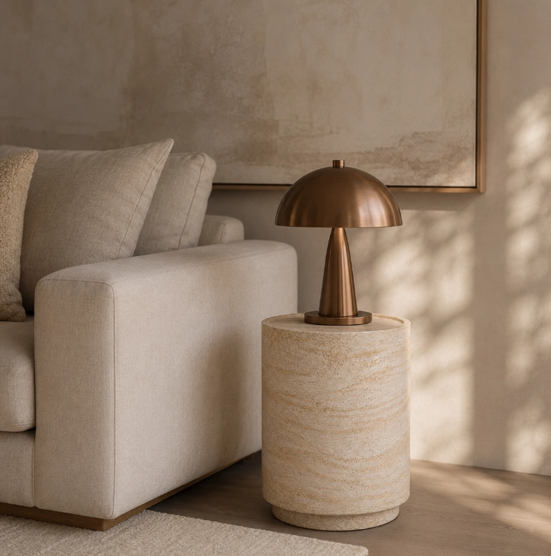 MESA LATERAL TUBULAR EFECTO TRAVERTINO - 4