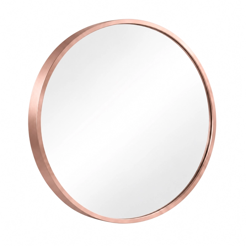 ESPEJO MURAL REDONDO ROSE GOLD 80X80 - 1