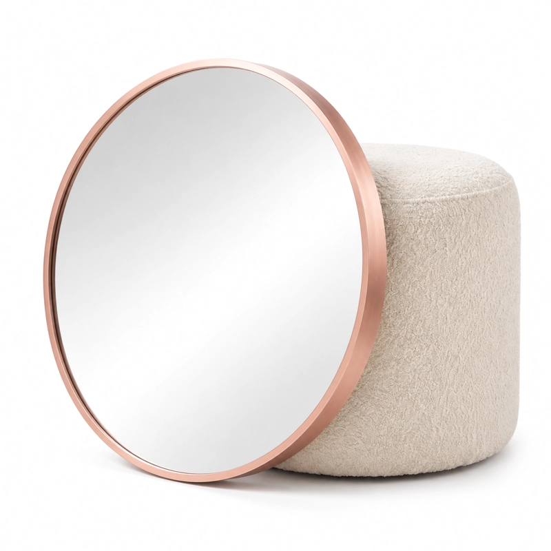 ESPEJO MURAL REDONDO ROSE GOLD 80X80 - 4