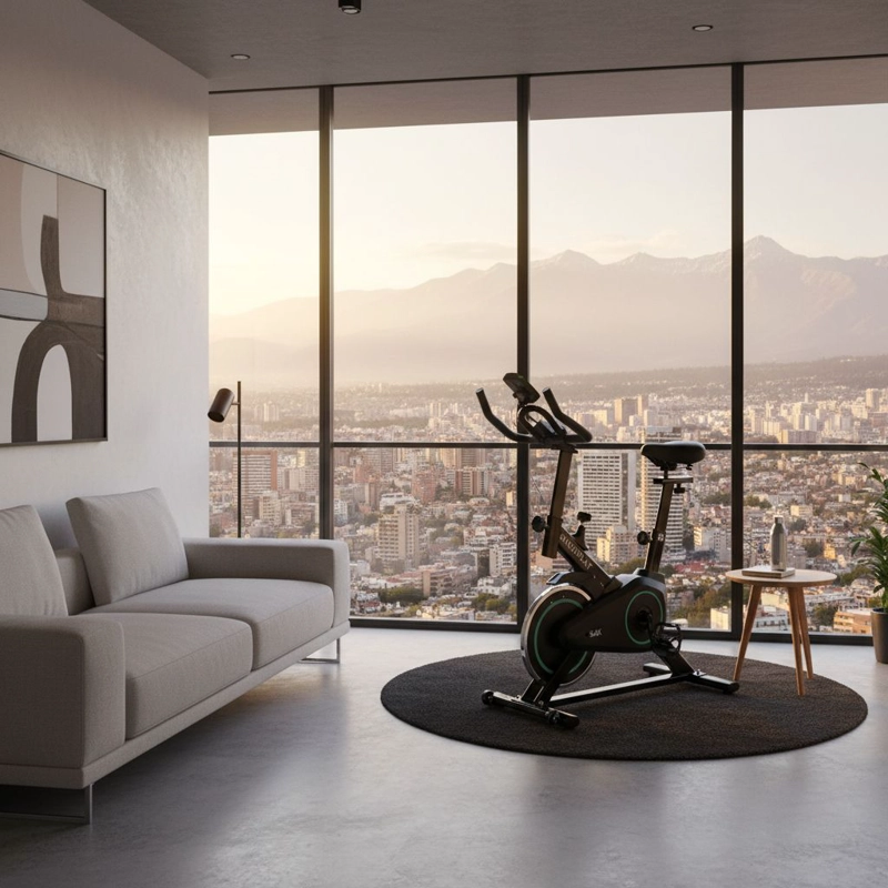 BICICLETA ESTATICA NORPLAT S4K SPINNING FITNESS VOLANTE 4KG - 11