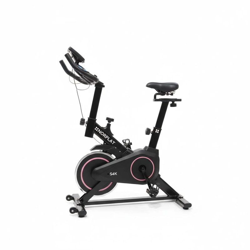 BICICLETA ESTATICA NORPLAT S4K SPINNING FITNESS VOLANTE 4KG - 2