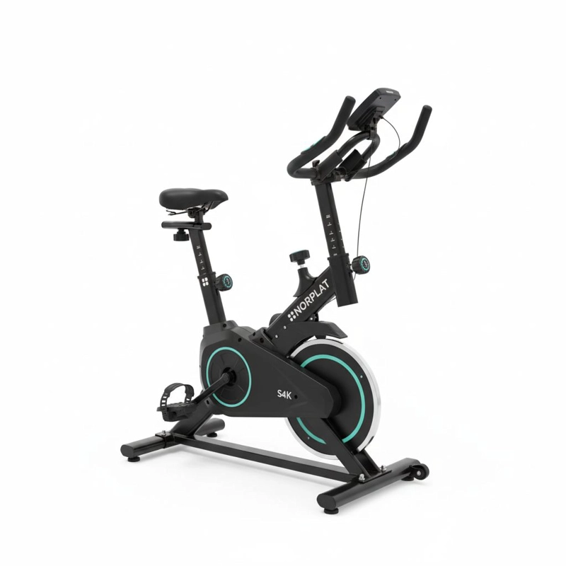 BICICLETA ESTATICA NORPLAT S4K SPINNING FITNESS VOLANTE 4KG - 2