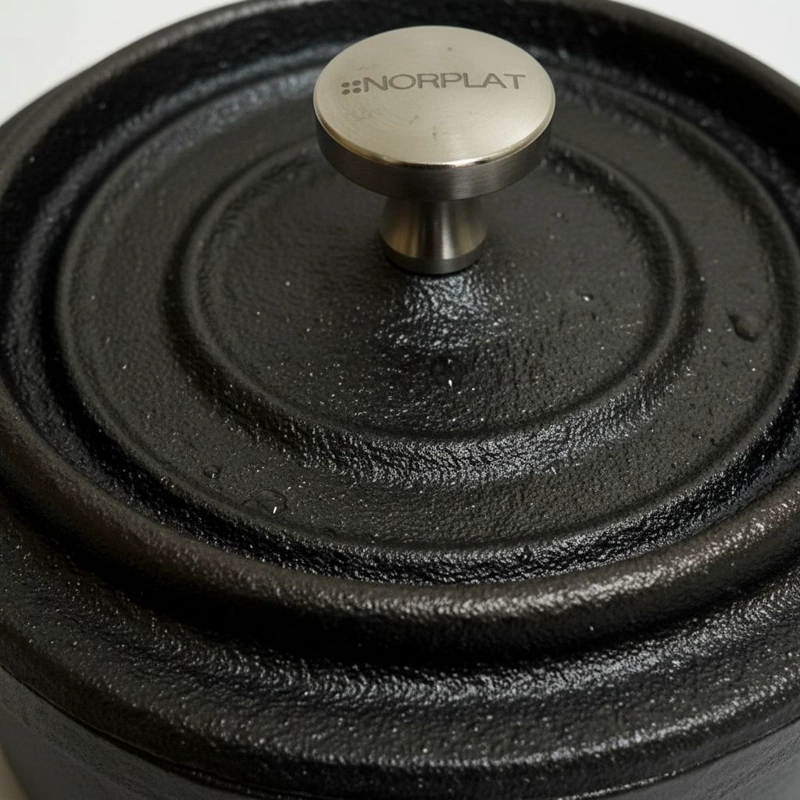 MINI OLLA CACEROLA HIERRO FIERRO FUNDIDO INDUCCION - NORPLAT - 4