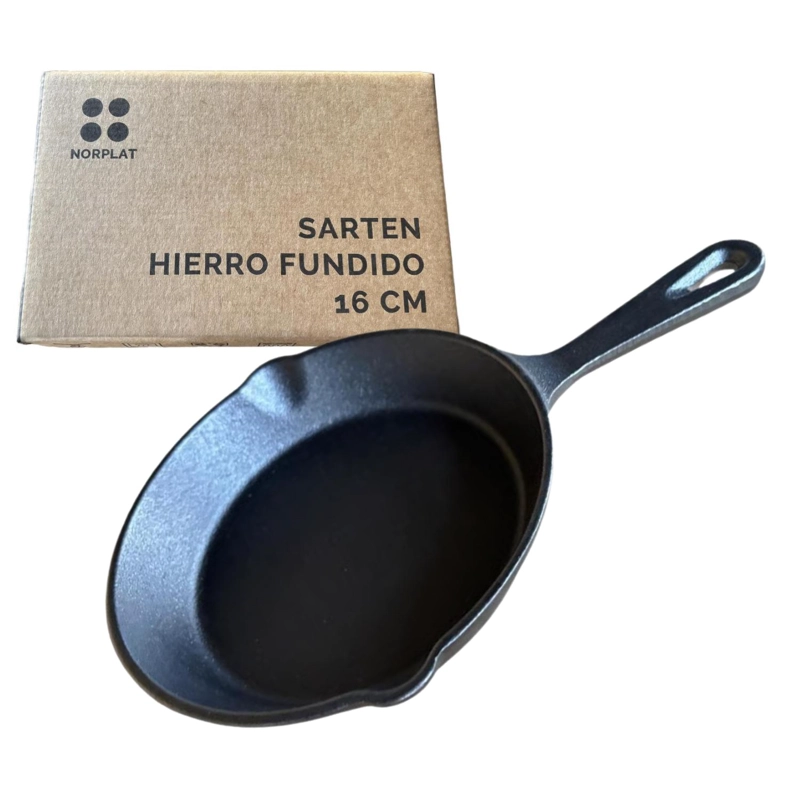 SARTEN REDONDO HIERRO FUNDIDO 16CM PROVOLETA COCINA NORPLAT - 2