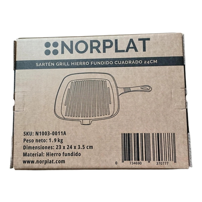 SARTE N BIFERA CHURRASQUERA GRILL HIERRO FUNDIDO 24CM NORPLAT - 11