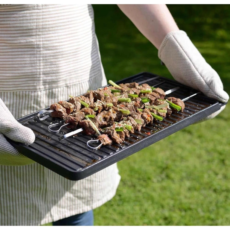 PLANCHA CHURRASQUERA HIERRO FUNDIDO REVERSIBLE - NORPLAT - 4