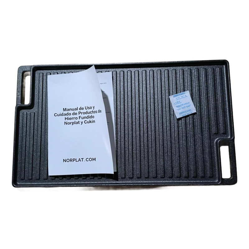 PLANCHA CHURRASQUERA HIERRO FUNDIDO REVERSIBLE - NORPLAT - 9