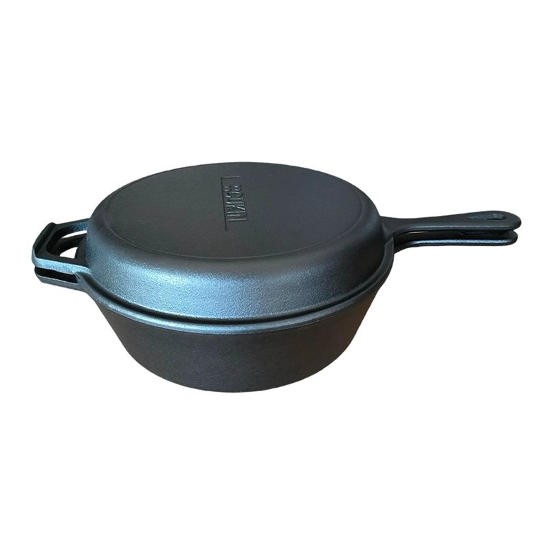 DUTCH OVEN Ø26CM 2 SARTENES HIERRO FUNDIDO + 2 GRIP - CUKIN - 2