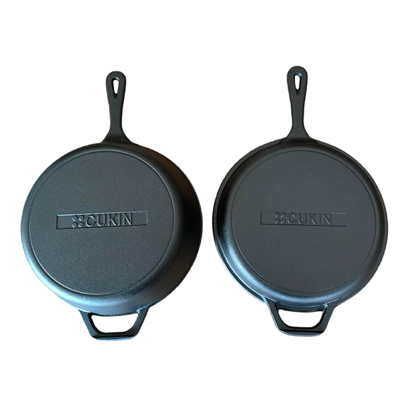 DUTCH OVEN Ø26CM 2 SARTENES HIERRO FUNDIDO + 2 GRIP - CUKIN - 7