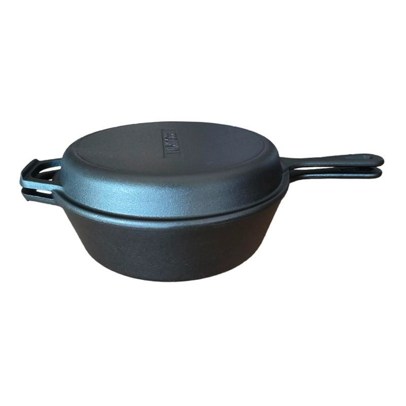 DUTCH OVEN Ø26CM 2 SARTENES HIERRO FUNDIDO + 2 GRIP - CUKIN - 8