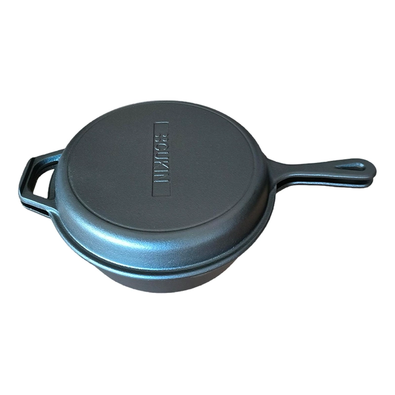 DUTCH OVEN Ø26CM 2 SARTENES HIERRO FUNDIDO + 2 GRIP - CUKIN - 12