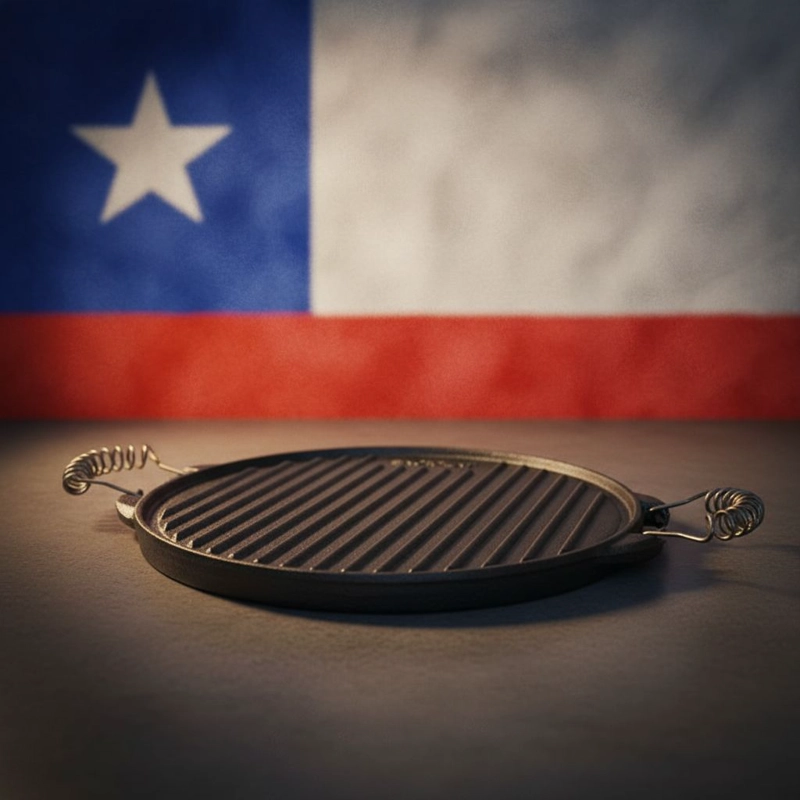 PLANCHA CHURRASQUERA REVERSIBLE HIERRO FUNDIDO 32CM NORPLAT - 10