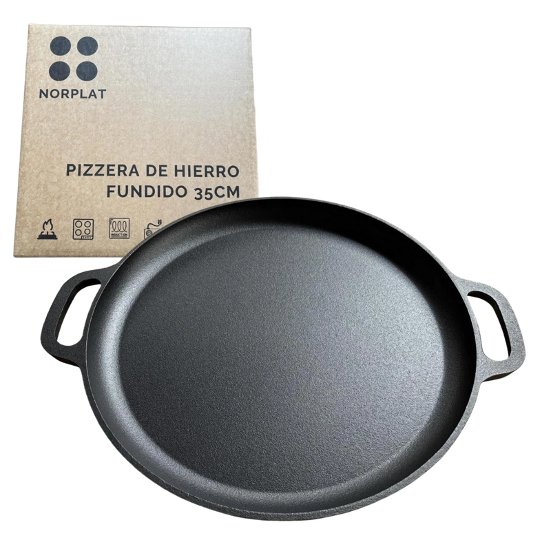 MOLDE PIZZA 34CM PIZZERA ARGENTINA HIERRO FUNDIDO - NORPLAT - 1