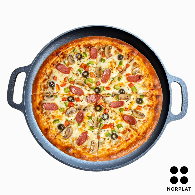 MOLDE PIZZA 34CM PIZZERA ARGENTINA HIERRO FUNDIDO - NORPLAT - 4