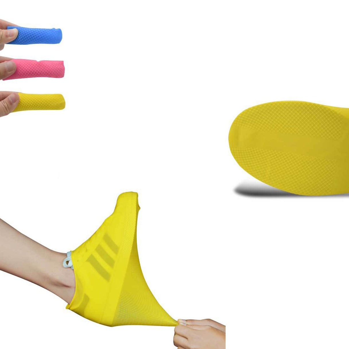 COBERTOR DE ZAPATOS IMPERMEABLE ROSADO TALLA S - 3