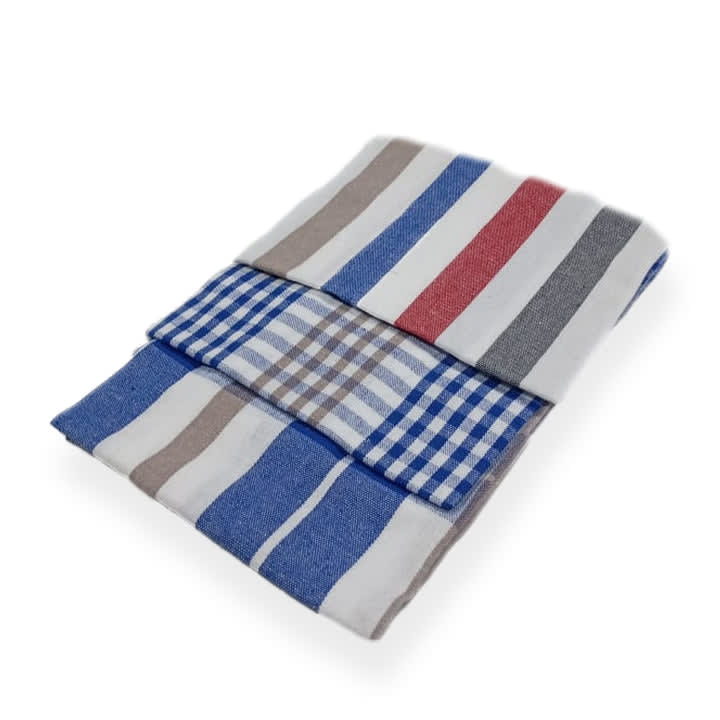 SET 3 PAÑOS DE COCINA ALGODÓN AZUL - 1