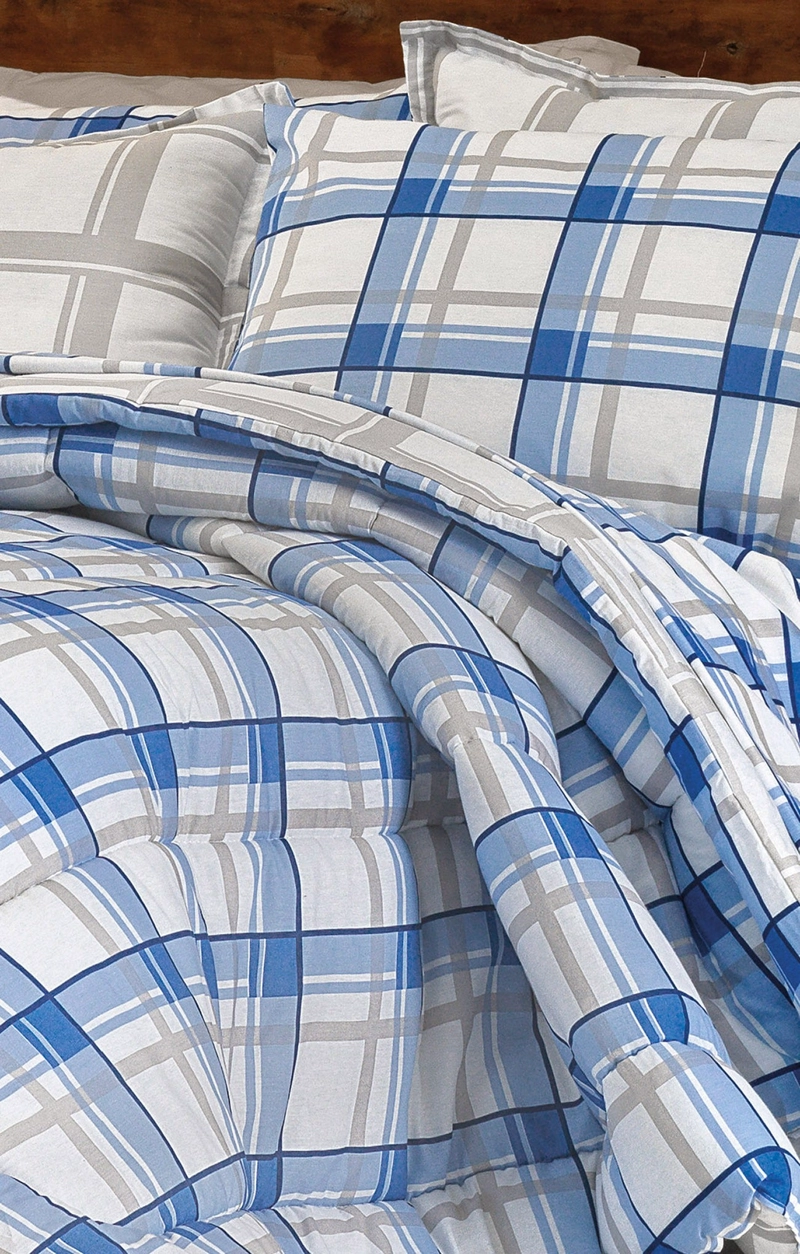 PLUMÓN REVERSIBLE 2 PLAZAS 100% ALGODÓN TARTAN - 4
