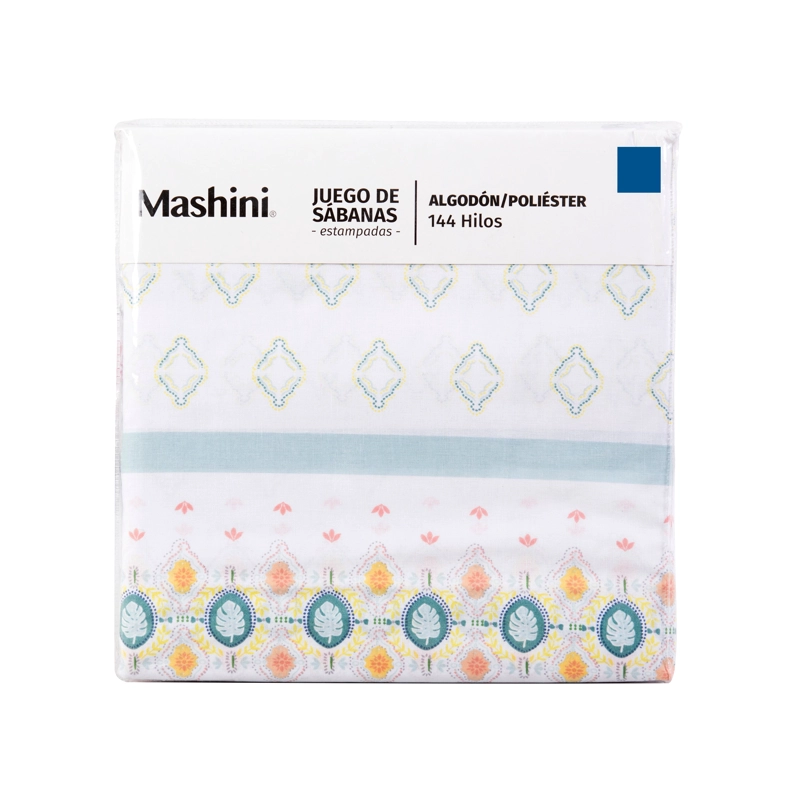 JUEGO DE SABANAS ESTAMPADAS 144 HILOS KING MASHINI CISNE - 1