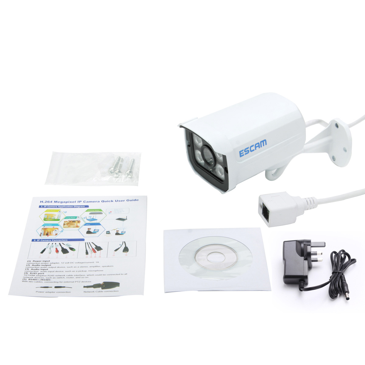 CÁMARA IP ESCAM QD300 DE RED HD 720P REGISTRO EN NUBE - 4