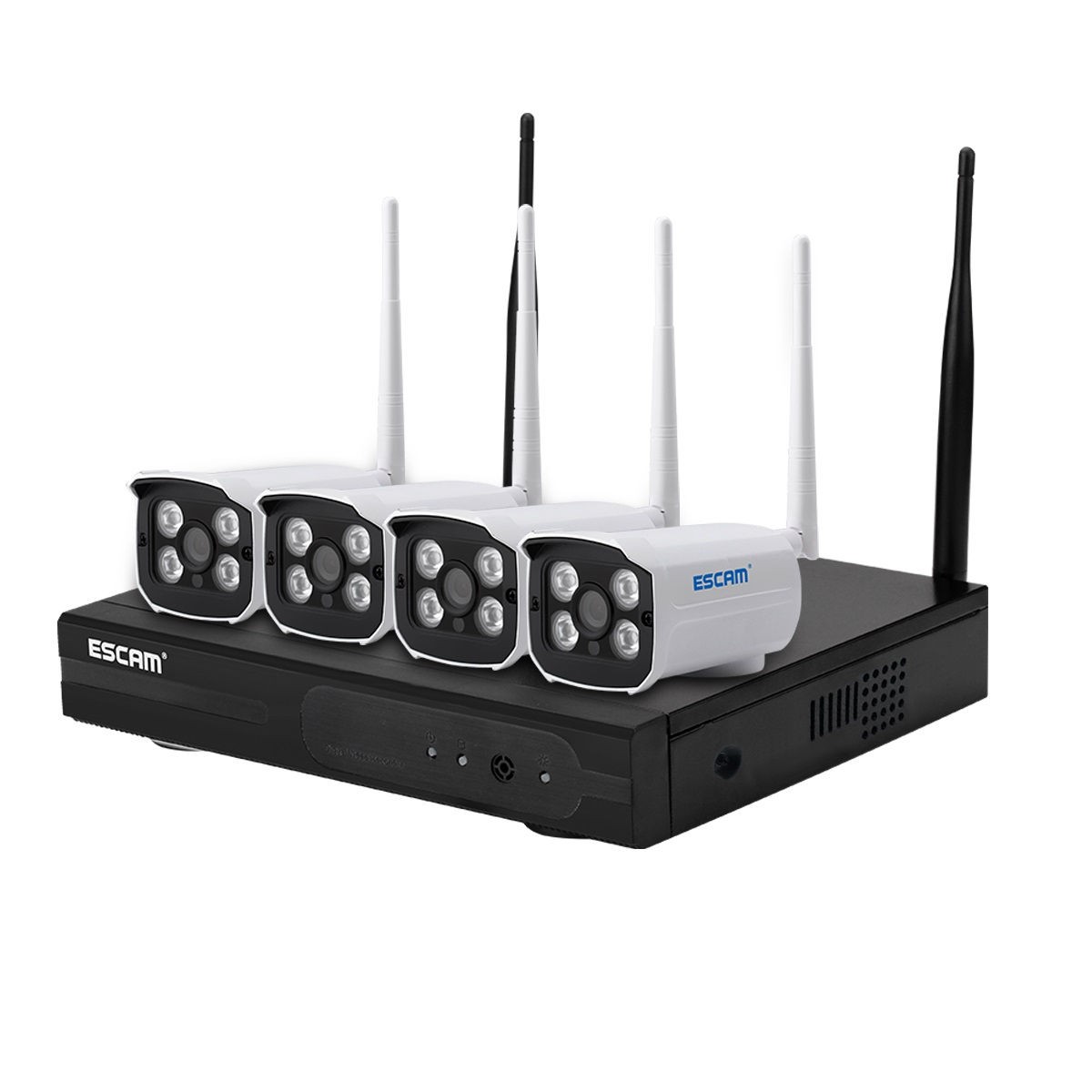 KIT ESCAM WNK403 NVR 4 CÁMARAS DE SEGURIDAD IP WIFI 720P