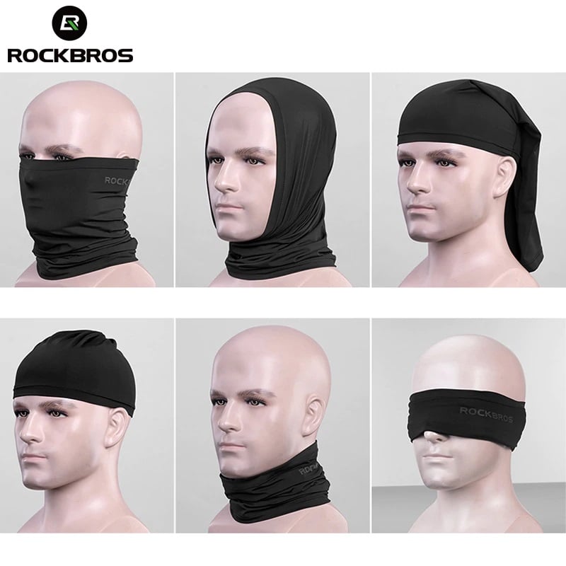 CUELLO, MASCARA, BANDANA ELÁSTICA CICLISMO, DEPORTES ROCKBROS WB-001 - BLANCO - 3