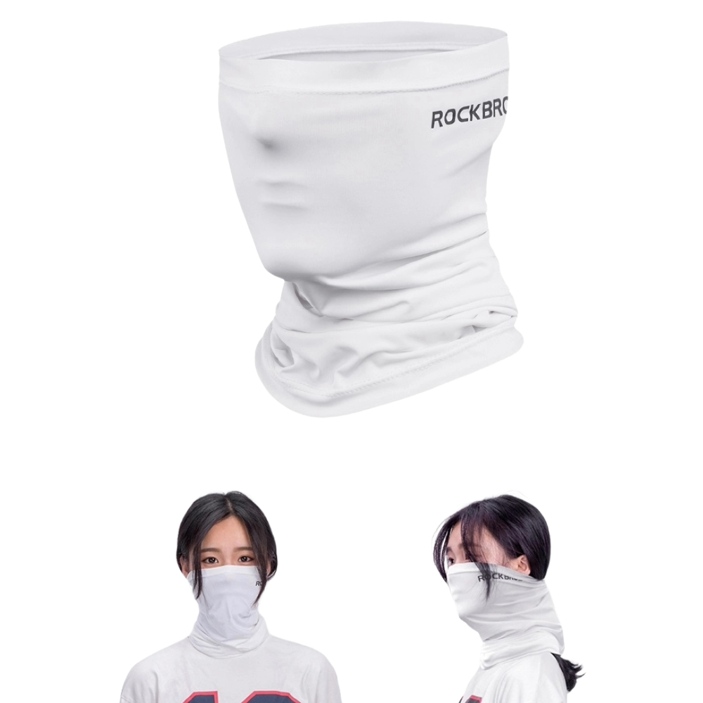 CUELLO, MASCARA, BANDANA ELÁSTICA CICLISMO, DEPORTES ROCKBROS WB-001 - BLANCO - 7