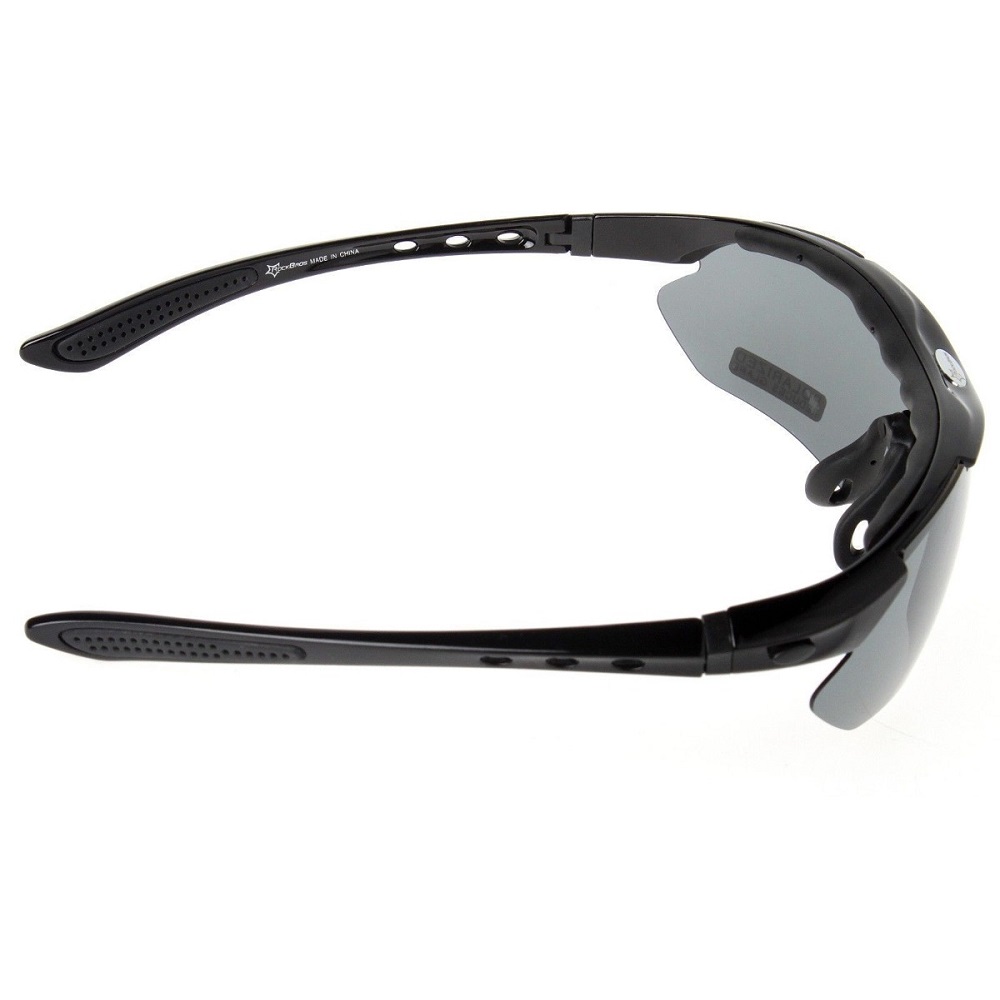 LENTES ROCKBROS POLARIZADO CICLISMO 5 MICAS 12 PIEZAS UV400 - NEGRO - 3