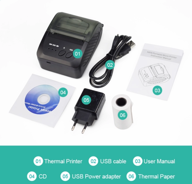 IMPRESORA NETUM NT-1809DD TÉRMICA BLUETOOTH 58MM - 4