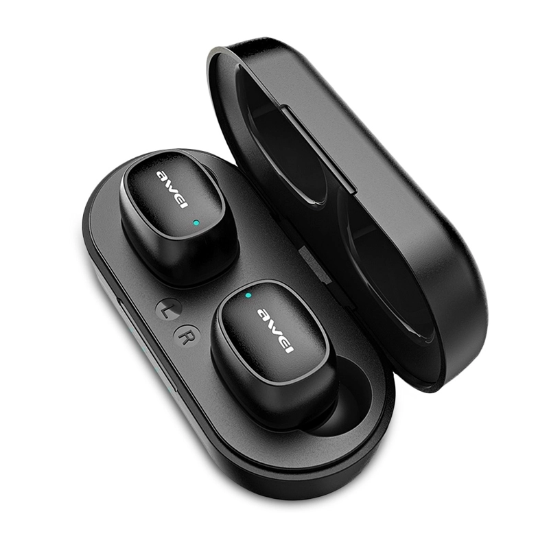 AUDÍFONOS AWEI TRUE WIRELESS T13 BLUETOOTH CAJA CARGA - 1